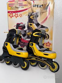 Rollerblade in linea regolabili 4 taglie 29-32