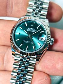 Rolex DJ 31 278274 verde menta nuovo 09/2026 ITA