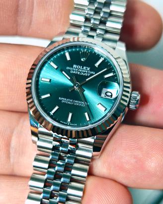 Rolex DJ 31 278274 verde menta nuovo 09/2026 ITA