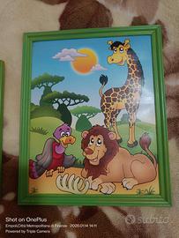 Quadretti per cameretta bambini – animali