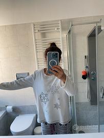 Pigiama in plaid con fiocchi di neve Ovs