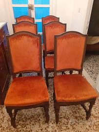 Sei sedie a rocchetto