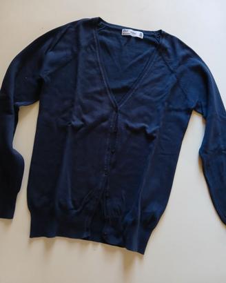 Cardigan blu zara Xl vestibilità scarsa