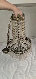 Lampadari vintage in ottone e cristalli