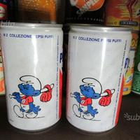 Lattine Pepsi Cola collezione Puffi e Meletti