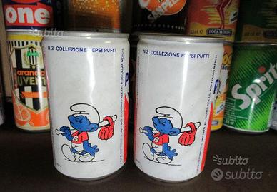 Lattine Pepsi Cola collezione Puffi e Meletti