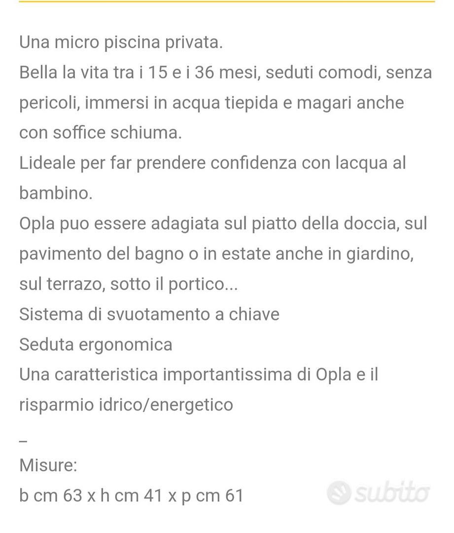 vaschetta bagnetto - Tutto per i bambini In vendita a Roma