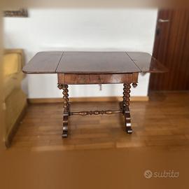 Tavolo a ribalte Luigi Filippo con cassetto
