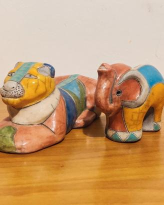 Leonessa + Elefante Ceramica Raku Africa