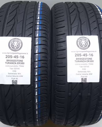 2 GOMME 205 45 16 BRIDGESTONE A75968