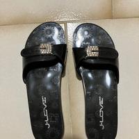 Zoccoli J Love neri con strass