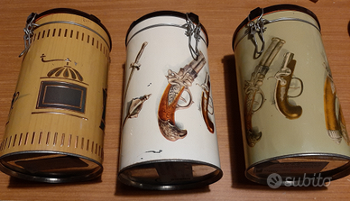 Contenitori in latta per caffè decorativi anni 50