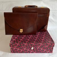 Valigetta Rigida in Pura Pelle Marrone Scuro Laipe