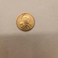 dollaro  Sacagawea anno 2000 color oro