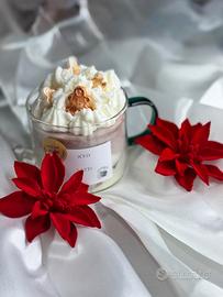 candela iced latte natale fatta a mano