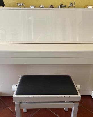 Pianoforte verticale, bianco Backmann