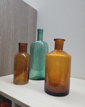 bottiglie antiche da farmacia