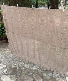 Uncinetto coperta matrimoniale vintage anni 70