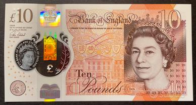 GRAN BRETAGNA Banconota 10 sterline Regina FDS