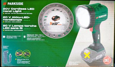 Nuovo!Lampada torcia LED a Batteria Parkside GARAN