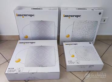 4 plafoniere quadrate Fan Europe - anche singole
