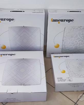 4 plafoniere quadrate Fan Europe - anche singole