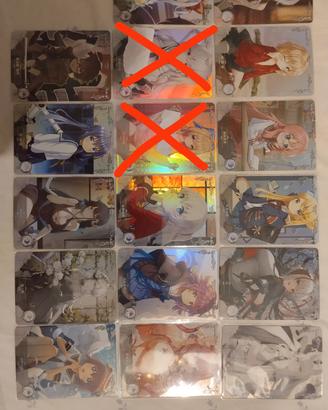 Lotto 15 carte SR - Goddess story 