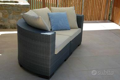 Divano in rattan da esterno polietilene