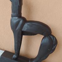 Cane levriero in legno stile art decò