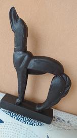 Cane levriero in legno stile art decò