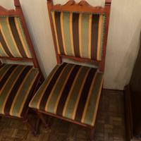 Sedie legno imbottite vintage n.6