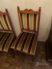 Sedie legno imbottite vintage n.6