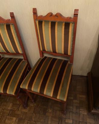 Sedie legno imbottite vintage n.6