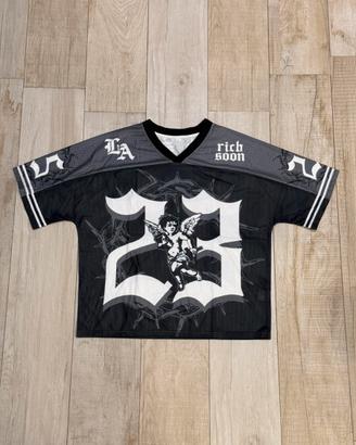 Jersey y2k Rich Soon 23 Nero/Grigio Taglia M