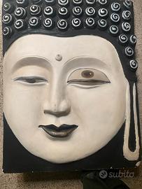 Quadro in rilievo, Buddha fatto a mano in stucco