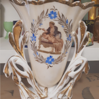 vaso antico porcellana luigi filippo decalcomania