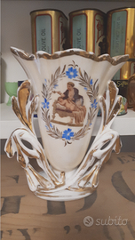 vaso antico porcellana luigi filippo decalcomania