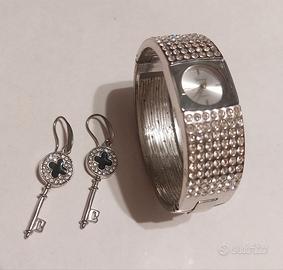 Orologio donna Vaece + orecchini brillantini 