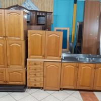 cucina componibile in legno massello rovere