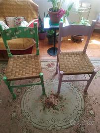 2 sedie laccate