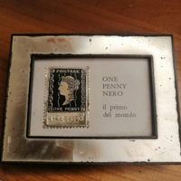 One penny black in lamina d'argento