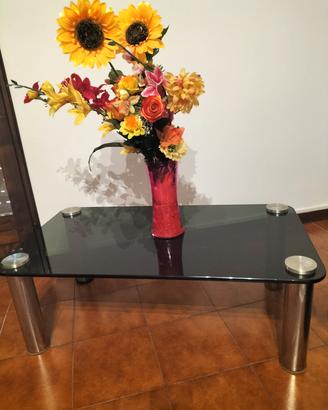Tavolino design in vetro nero