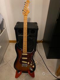 Chitarra elettrica eko stratocaster s300v Mn