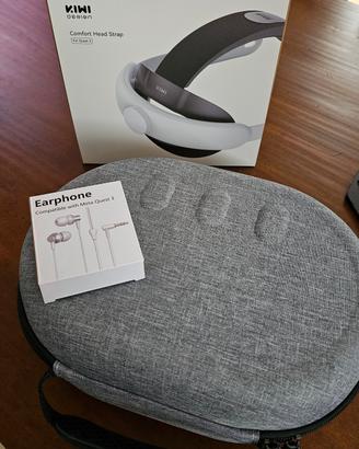 kit Elite strap kiwi, cuffie e custodia per Quest