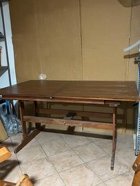 Tavolo teak allungabile con 6 sedie
