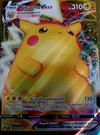 Carta pokemon pikachu vmax nuova