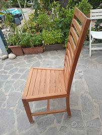 sedie in legno tek 