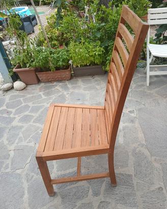 sedie in legno tek 