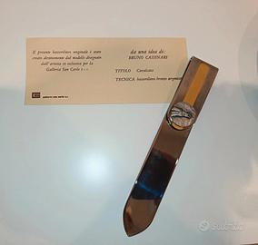 Tagliacarte in bronzo argentato