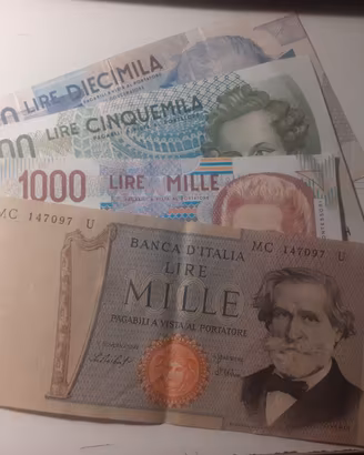 lotto 4 banconote Italia